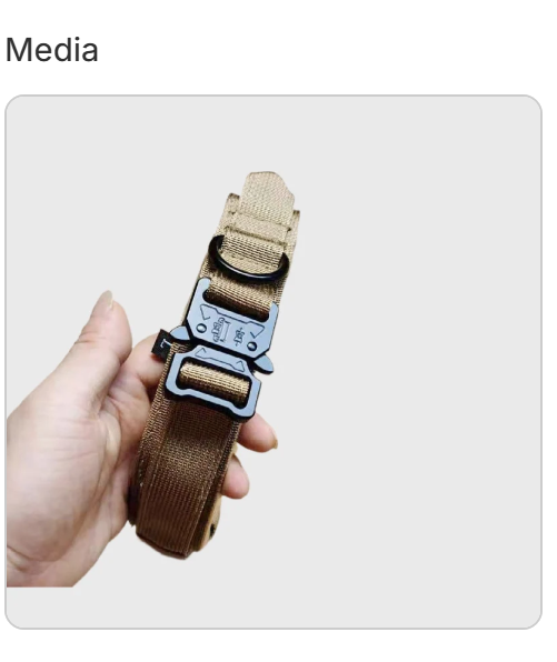 Brown tactical dog collar